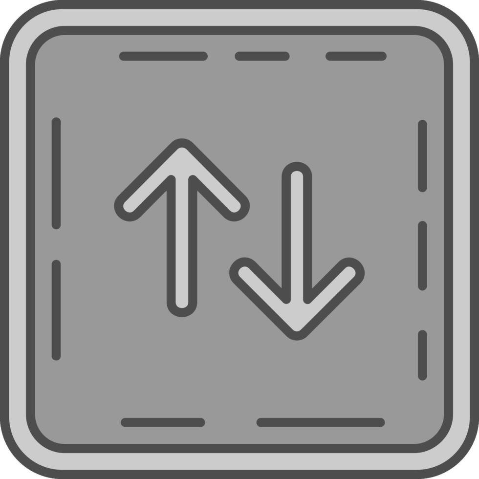 Swap Line Filled Greyscale Icon vector