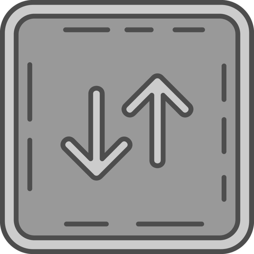 Swap Line Filled Greyscale Icon vector