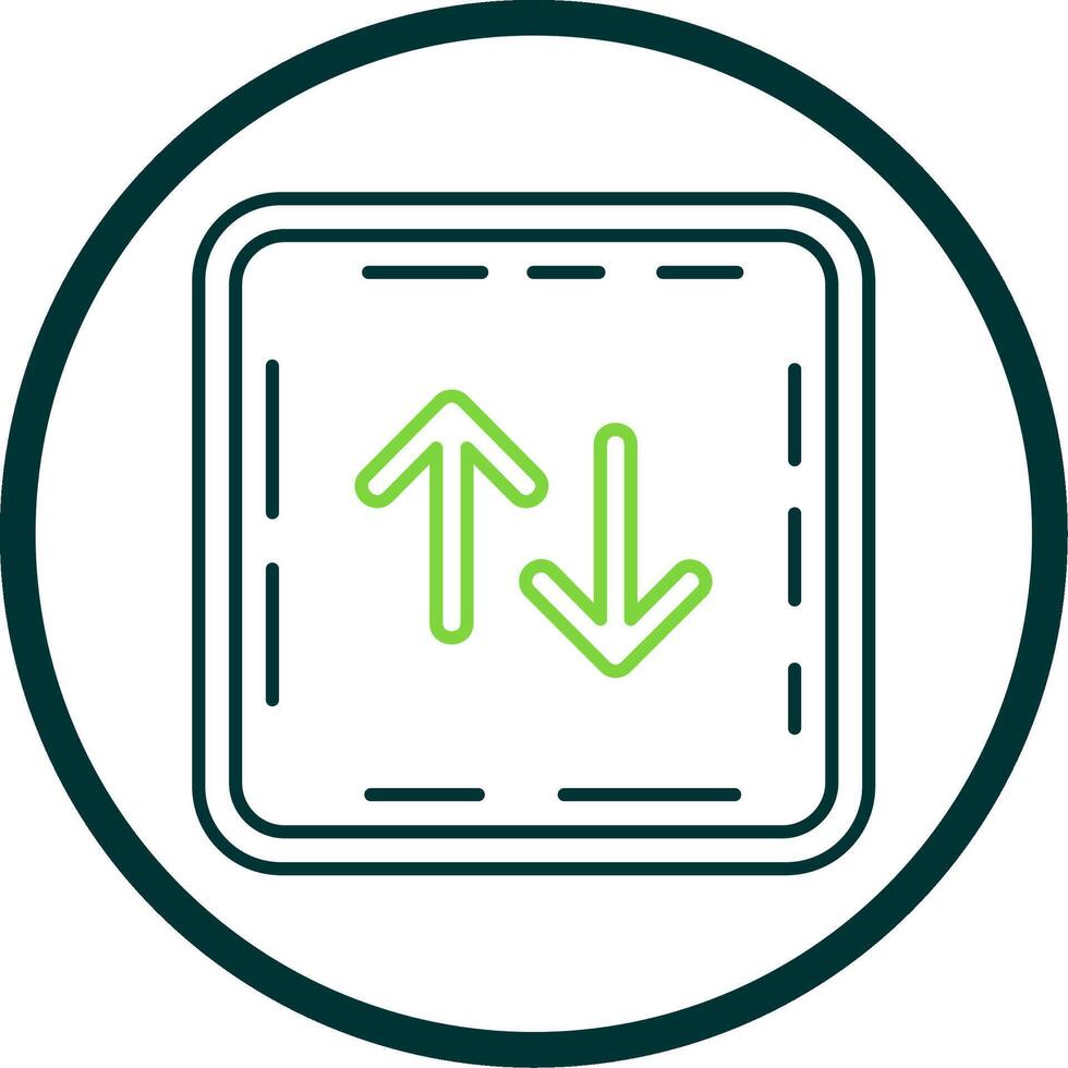 Swap Line Circle Icon vector
