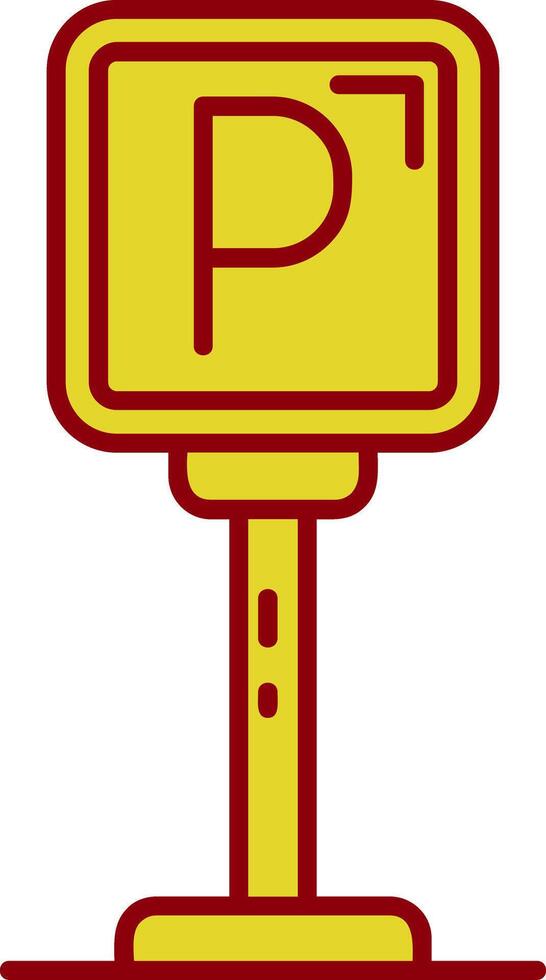 Parking Vintage Icon vector