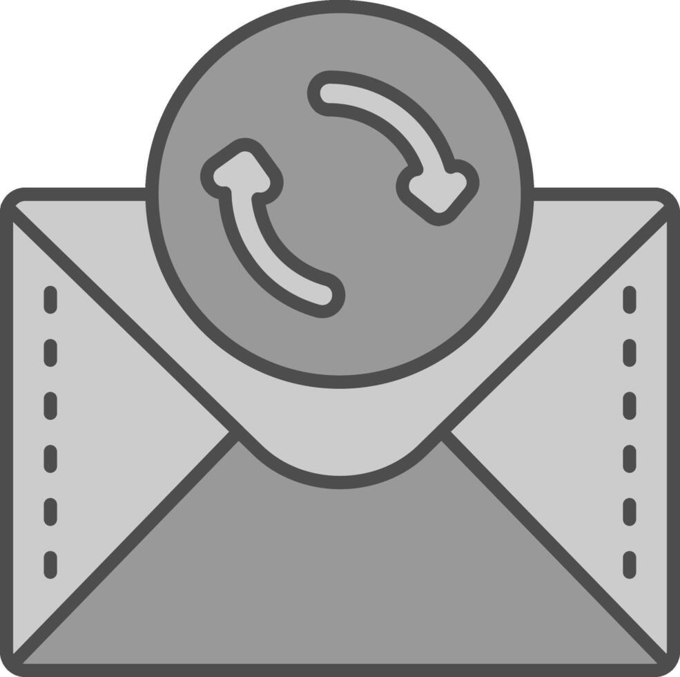 Arrow Line Filled Greyscale Icon vector
