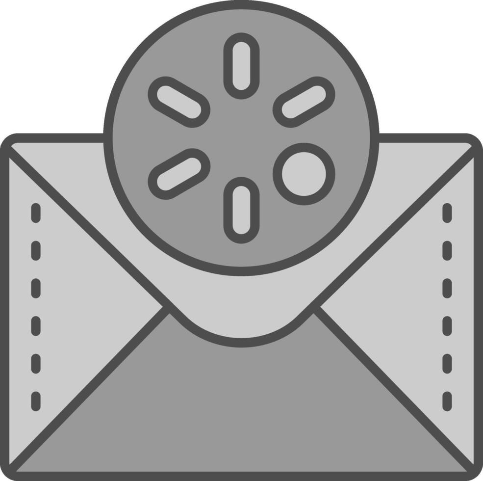 Loading Line Filled Greyscale Icon vector