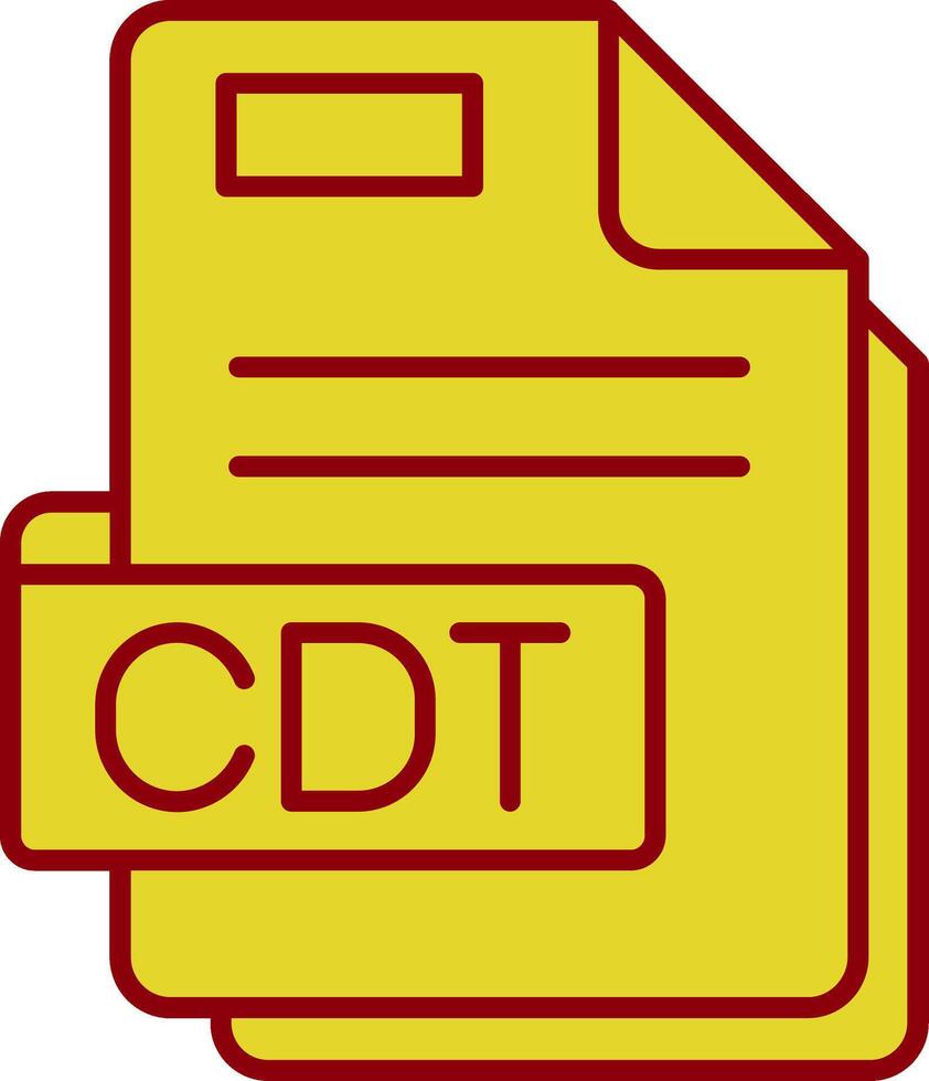 Cdt Vintage Icon vector