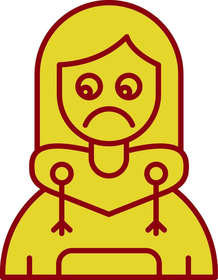 Sad Vintage Icon vector