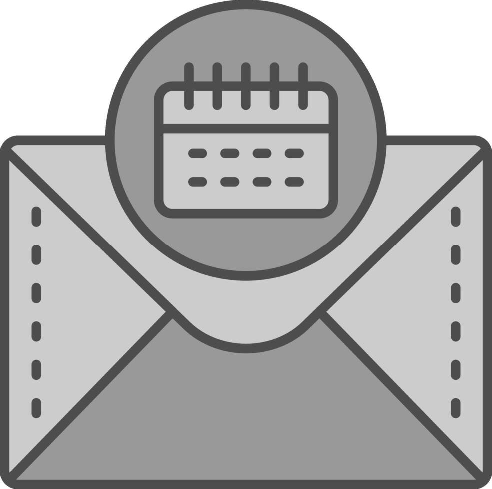 Calender Line Filled Greyscale Icon vector