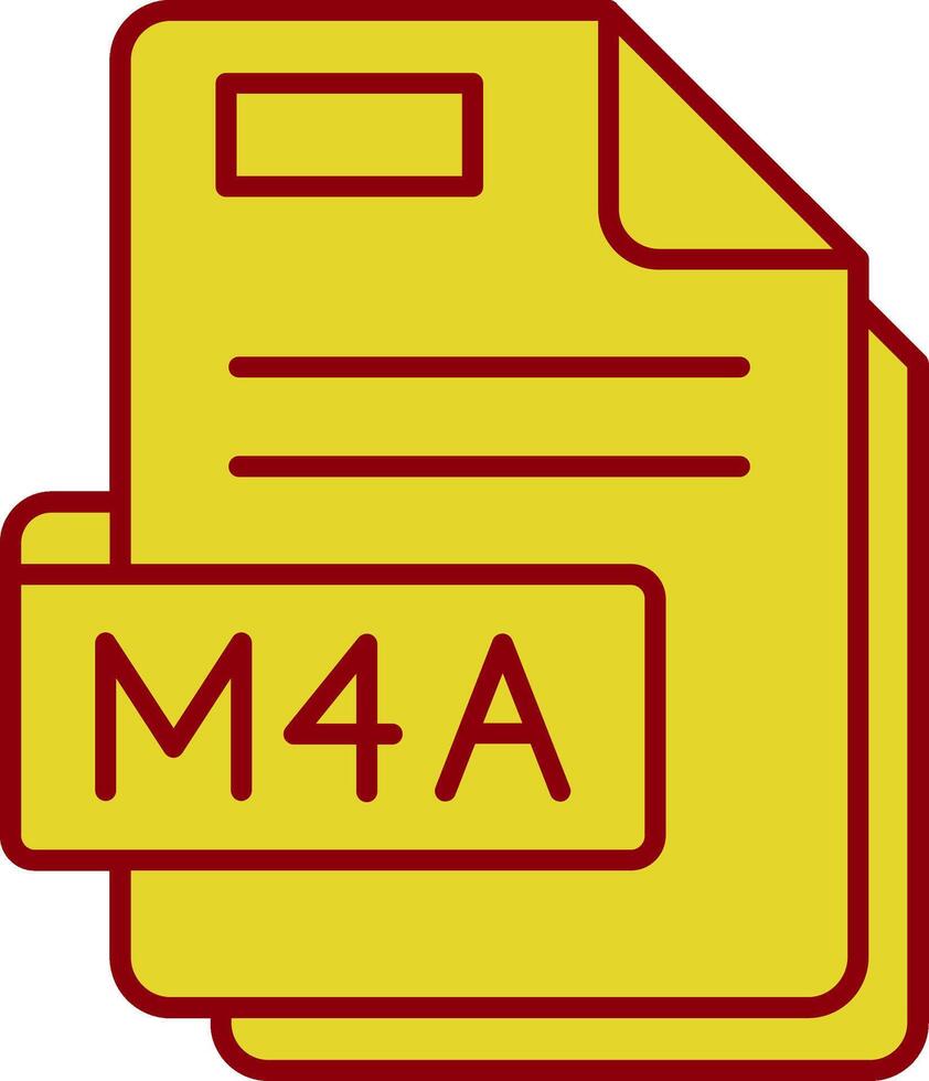 m4a Clásico icono vector
