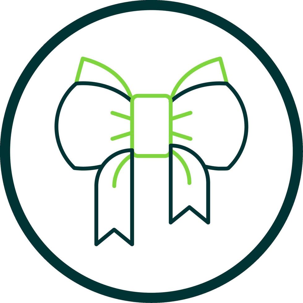 Ribbon Line Circle Icon vector