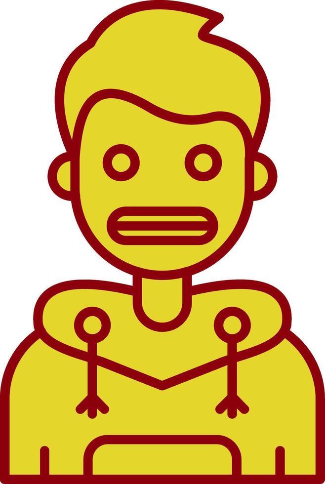 Shocked Vintage Icon vector