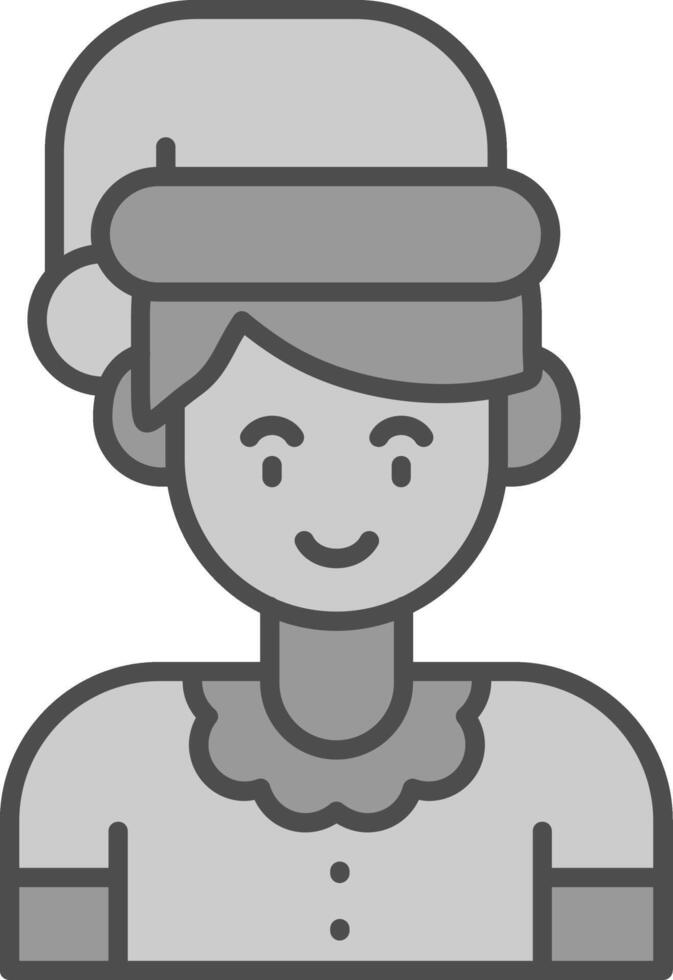 Boy Line Filled Greyscale Icon vector