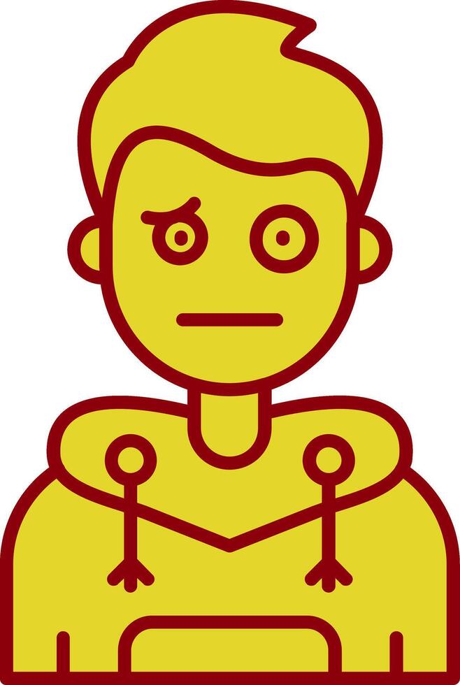 Confused Vintage Icon vector
