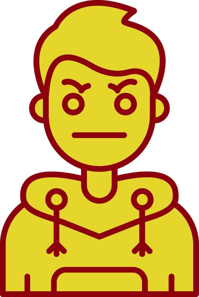 Angry Vintage Icon vector