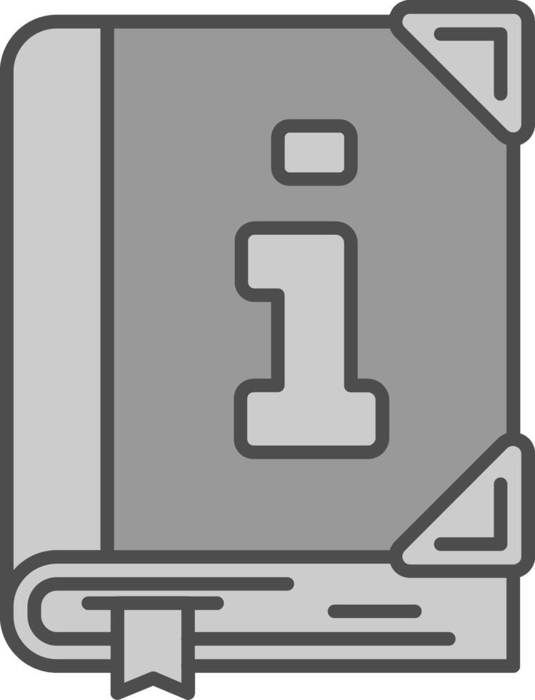 Info Line Filled Greyscale Icon vector