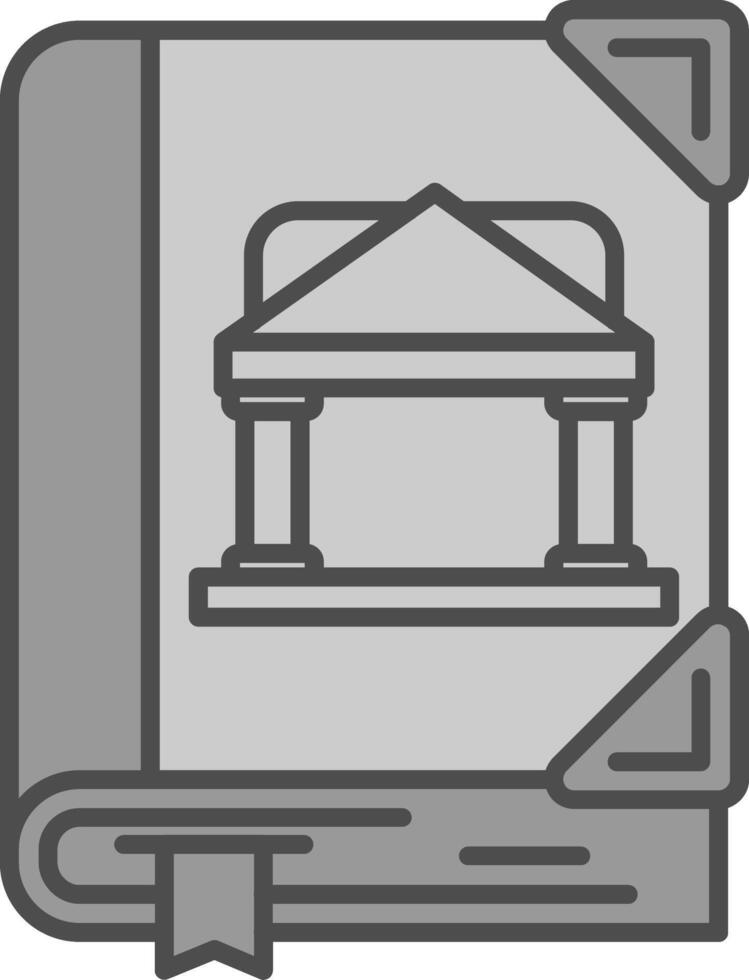 Banking Line Filled Greyscale Icon vector