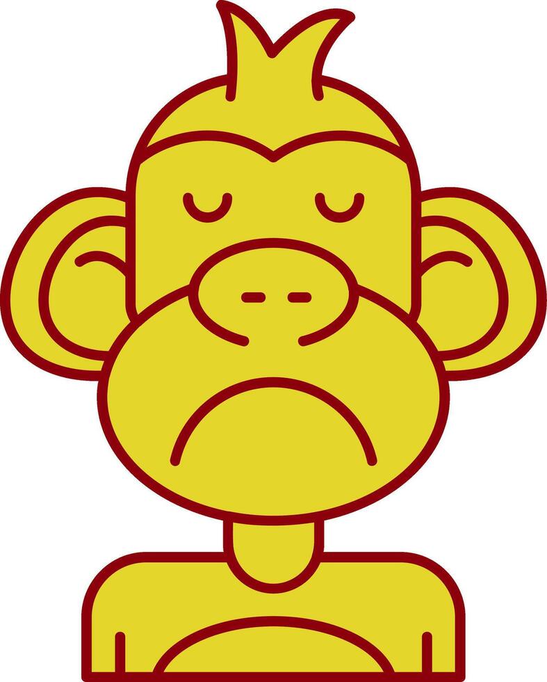 Sad Vintage Icon vector