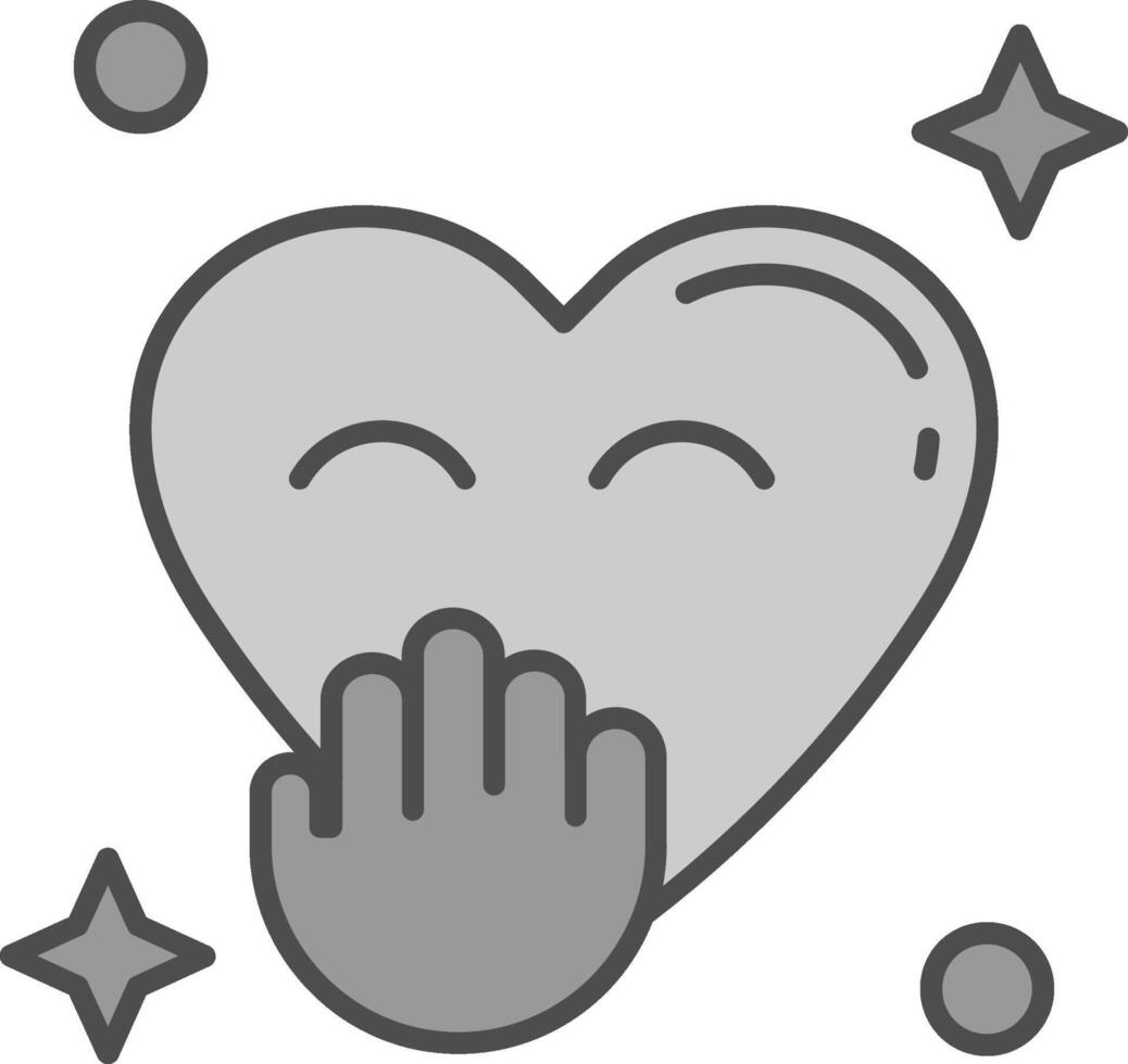 Blush Line Filled Greyscale Icon vector