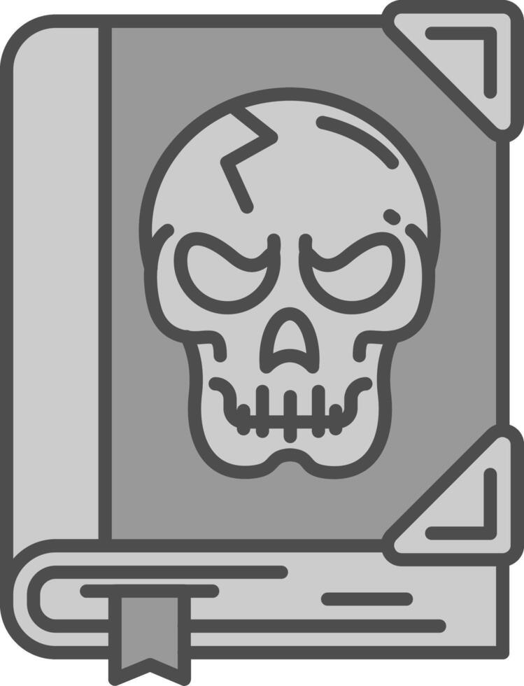 Horror Line Filled Greyscale Icon vector