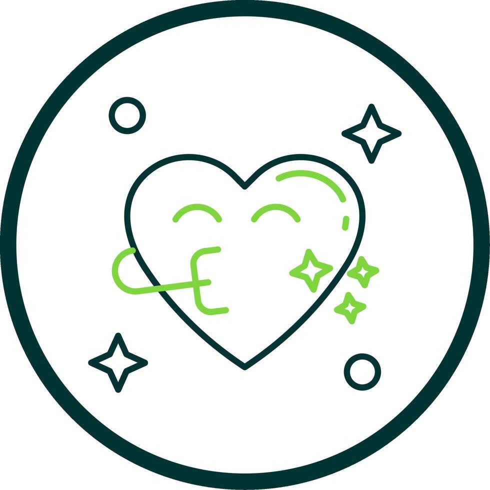 Congratulation Line Circle Icon vector