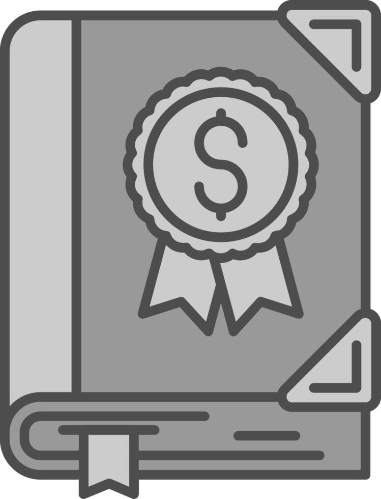 Valuable Line Filled Greyscale Icon vector