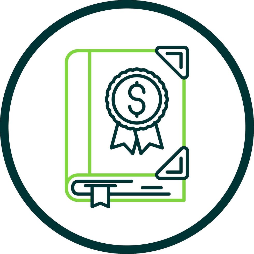 Valuable Line Circle Icon vector