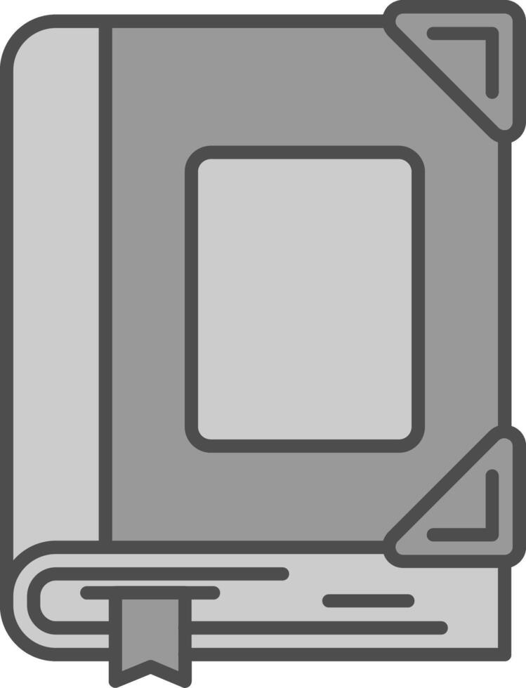 Book Line Filled Greyscale Icon vector