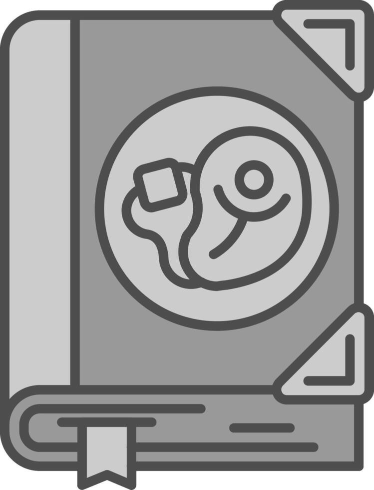 Cook Line Filled Greyscale Icon vector