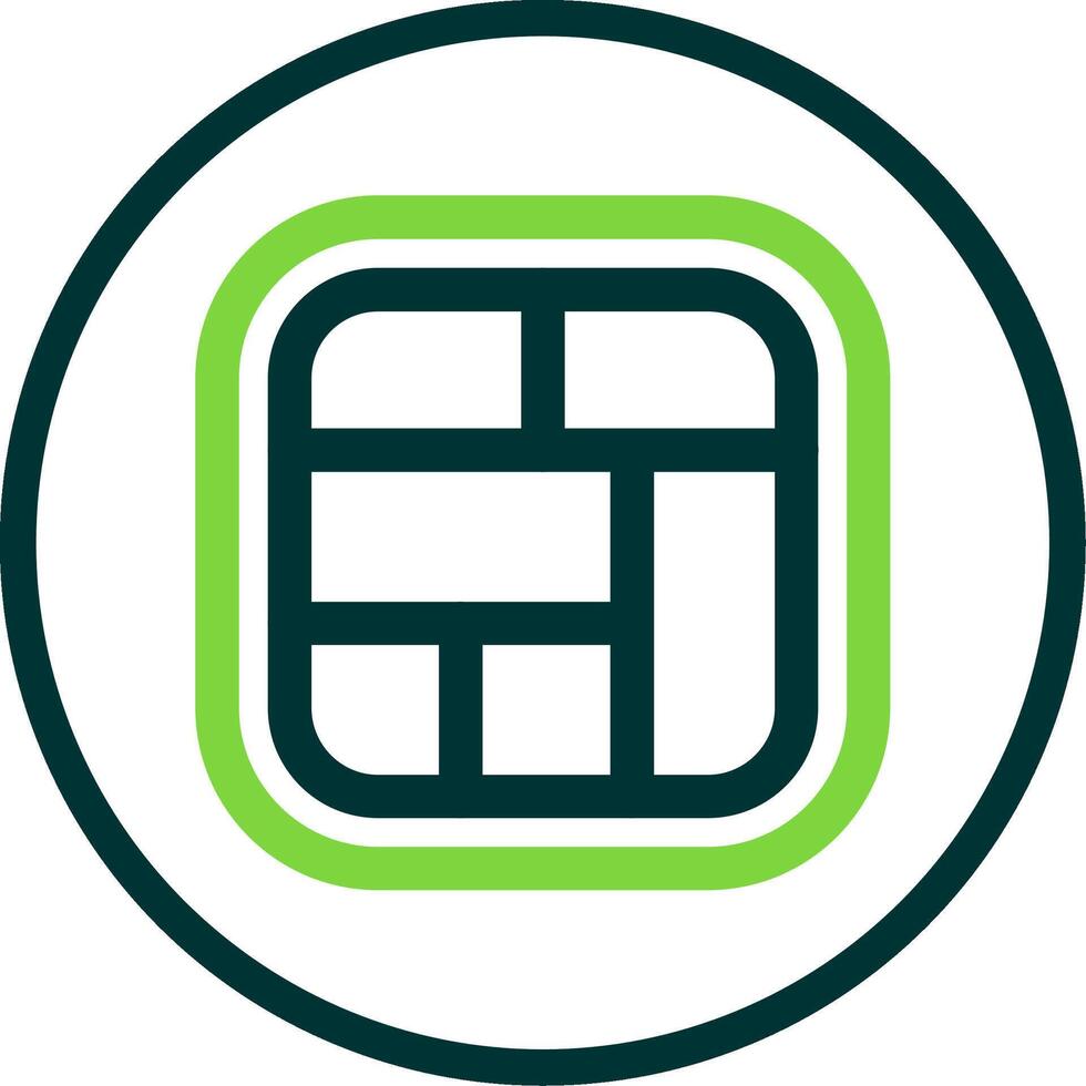 Layout Line Circle Icon vector