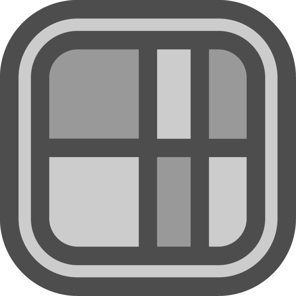 Layout Line Filled Greyscale Icon vector