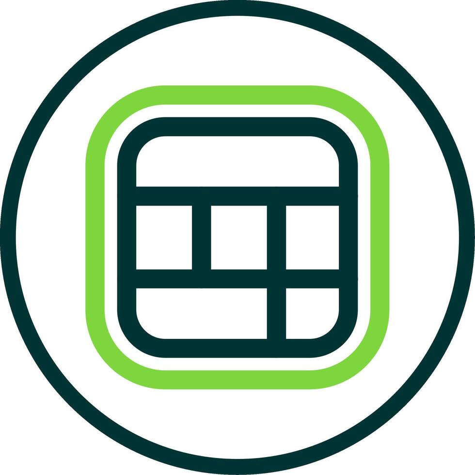 Layout Line Circle Icon vector