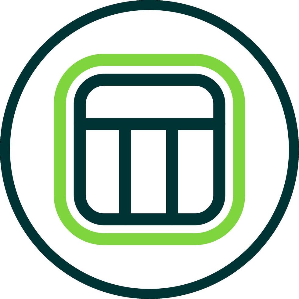 Layout Line Circle Icon vector