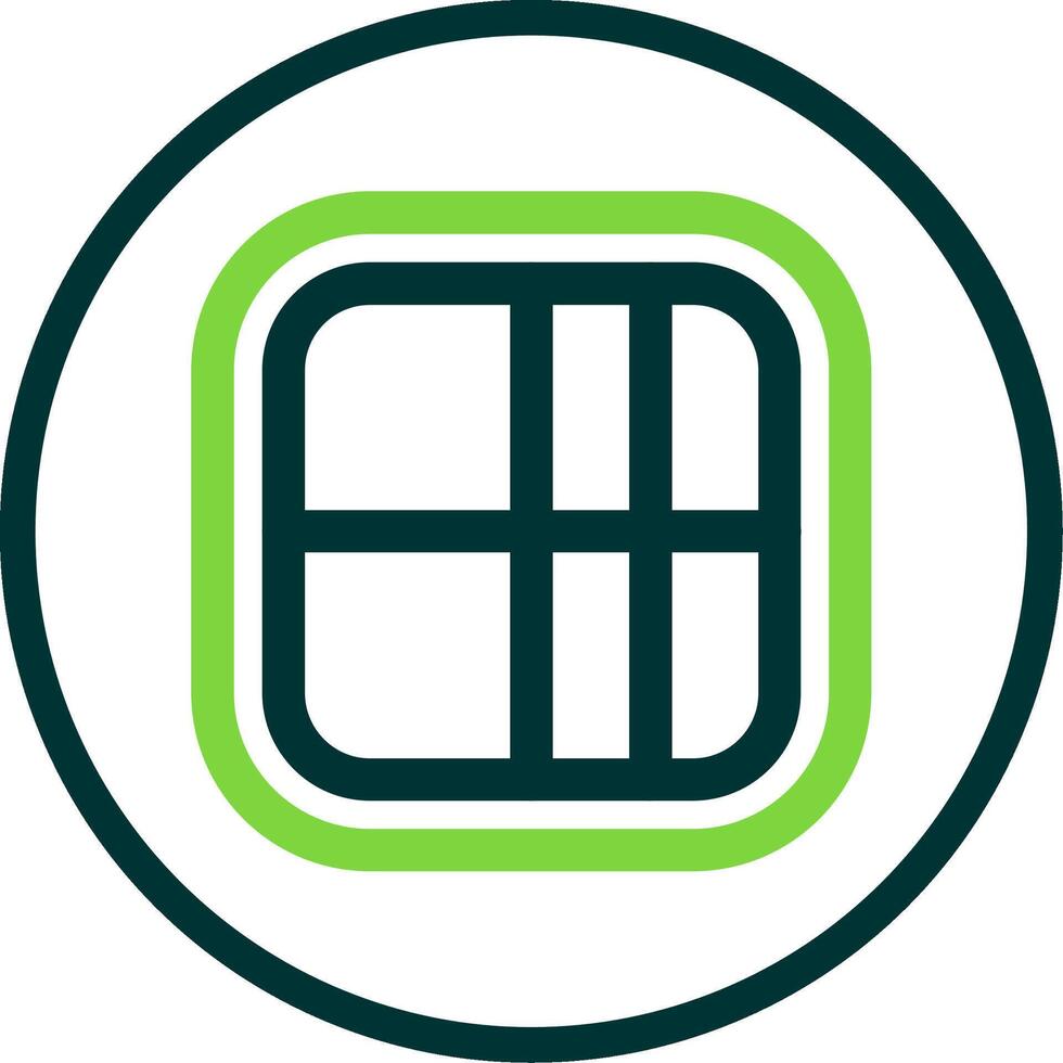 Layout Line Circle Icon vector
