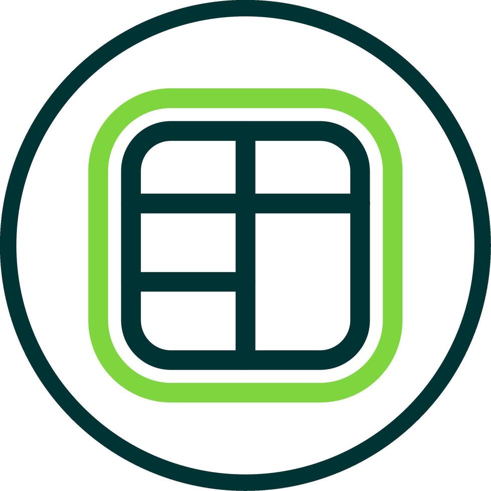 Layout Line Circle Icon vector