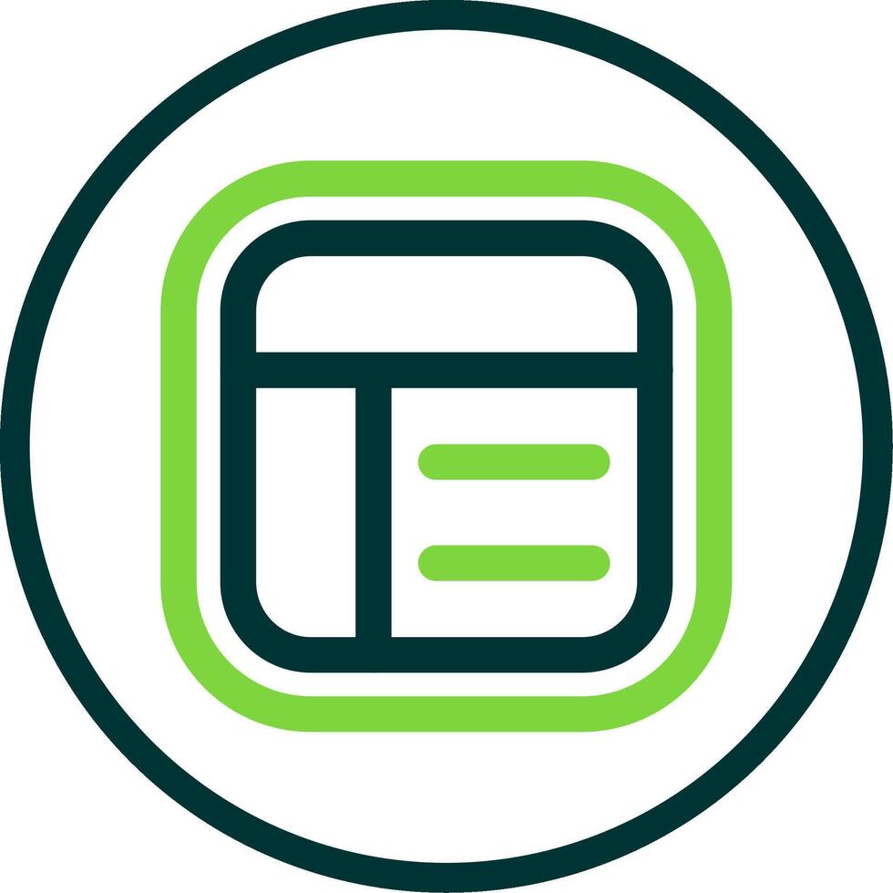 Layout Line Circle Icon vector