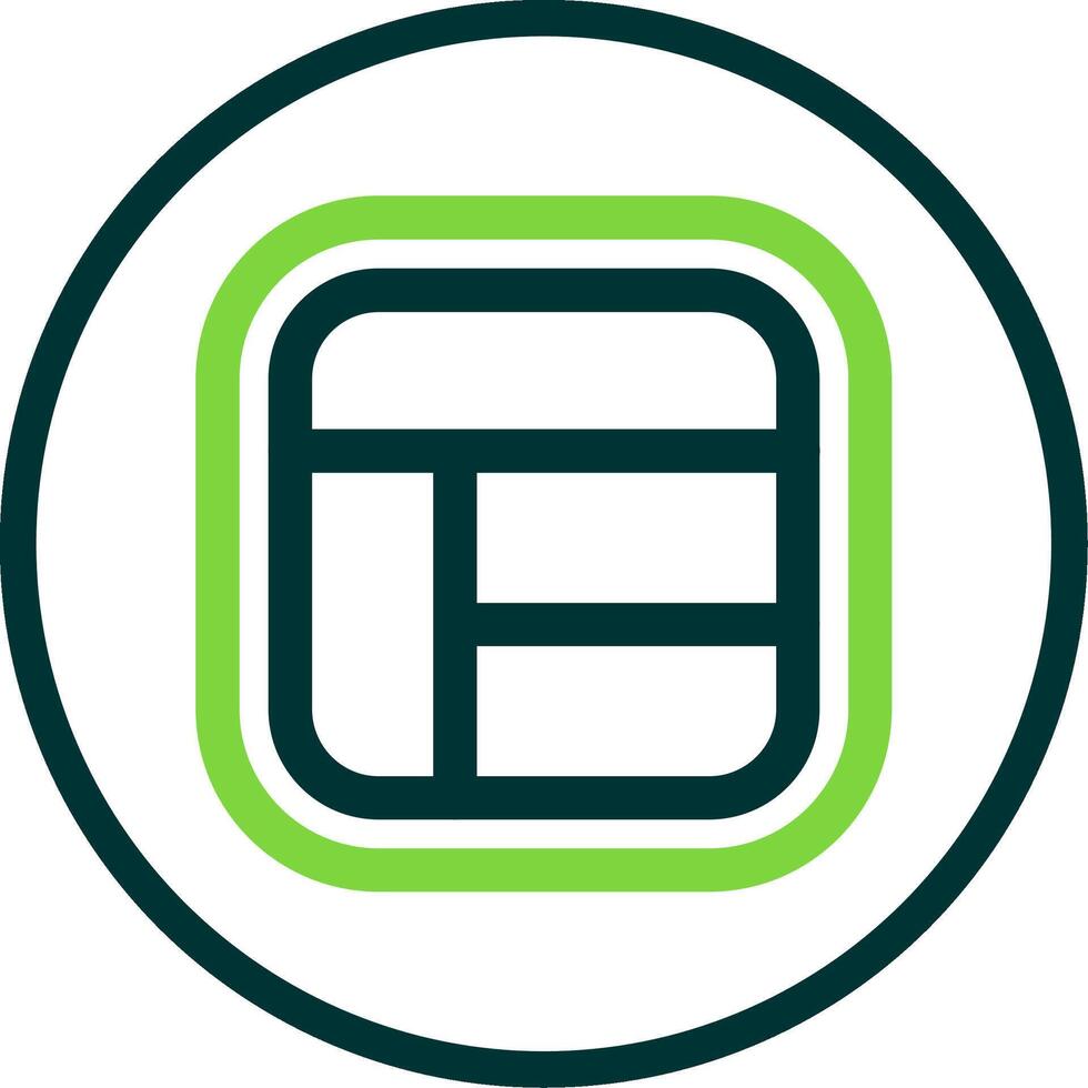 Layout Line Circle Icon vector
