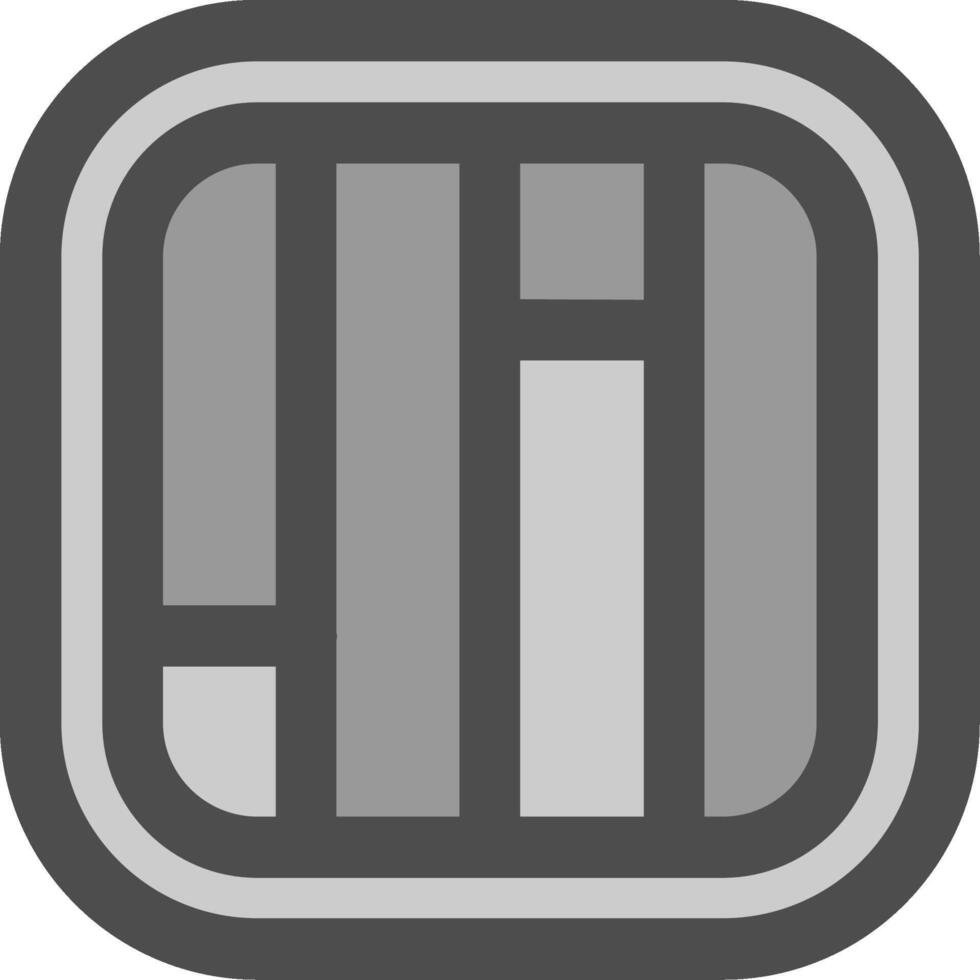 Layout Line Filled Greyscale Icon vector