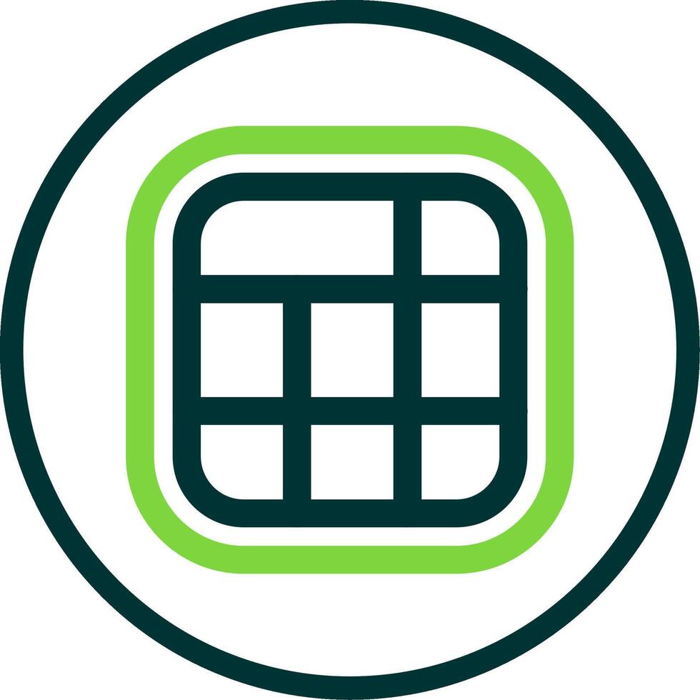 Layout Line Circle Icon vector