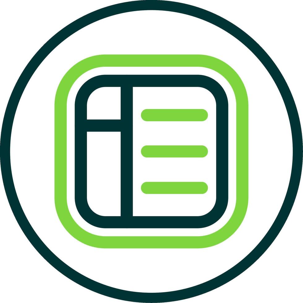 Layout Line Circle Icon vector