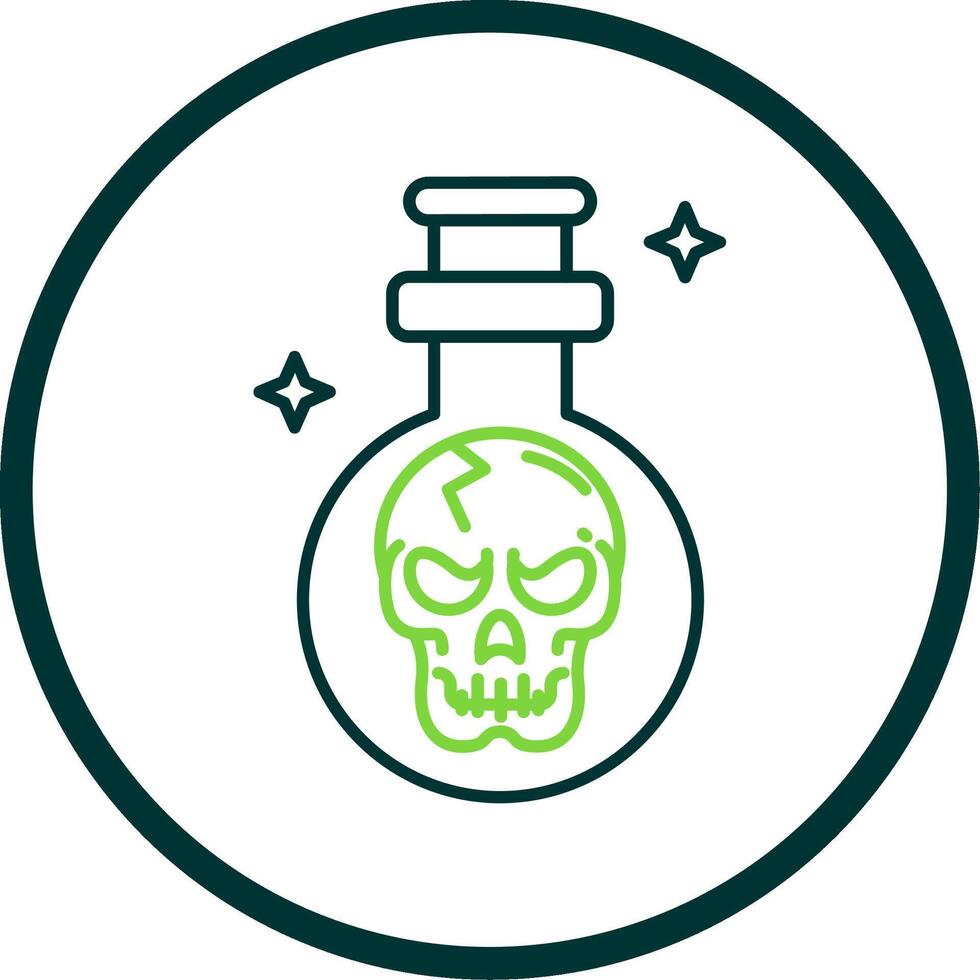 Potion Line Circle Icon vector