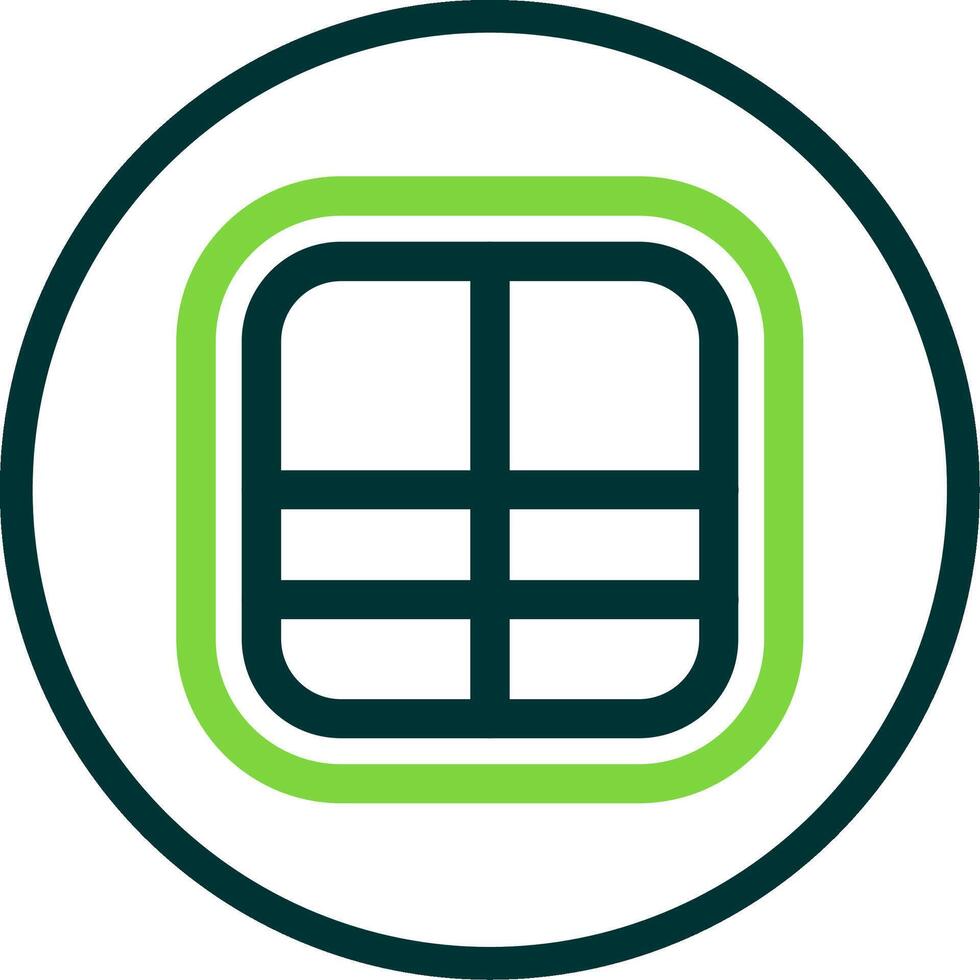 Layout Line Circle Icon vector