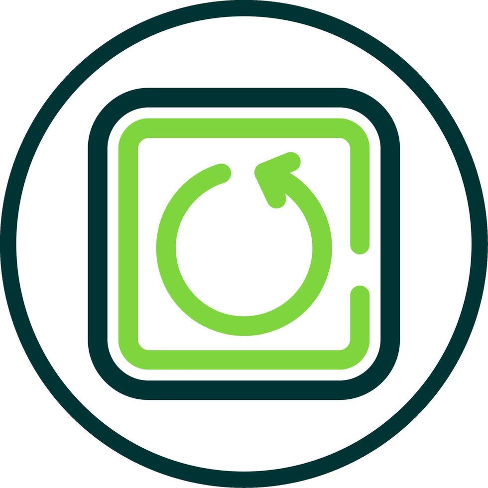 Undo Line Circle Icon vector