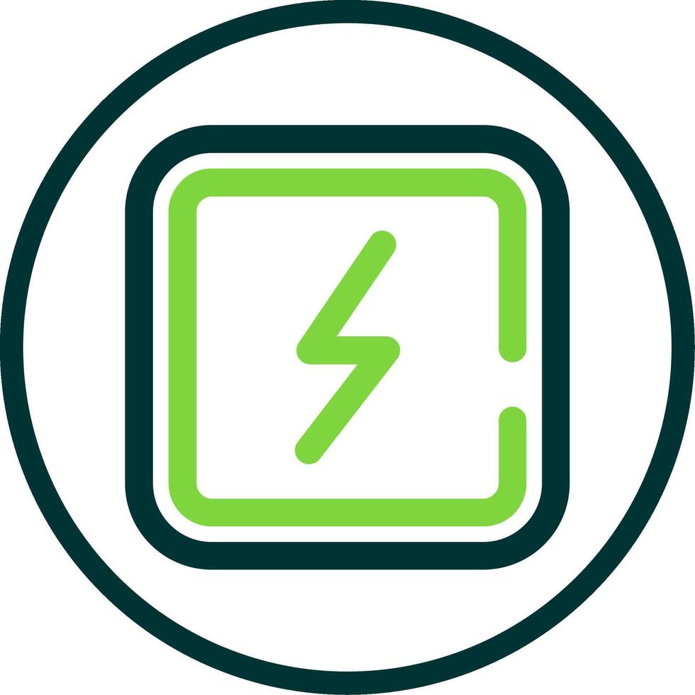 electricidad línea circulo icono vector