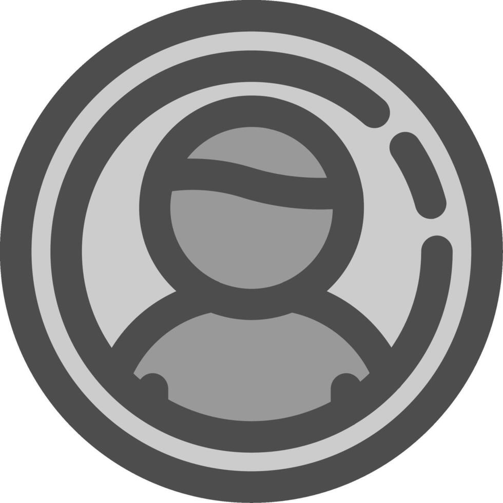 User Line Filled Greyscale Icon vector