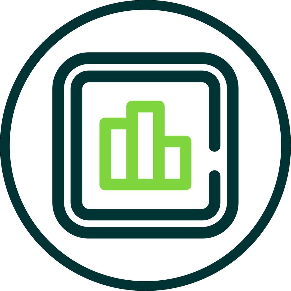 Statistics Line Circle Icon vector