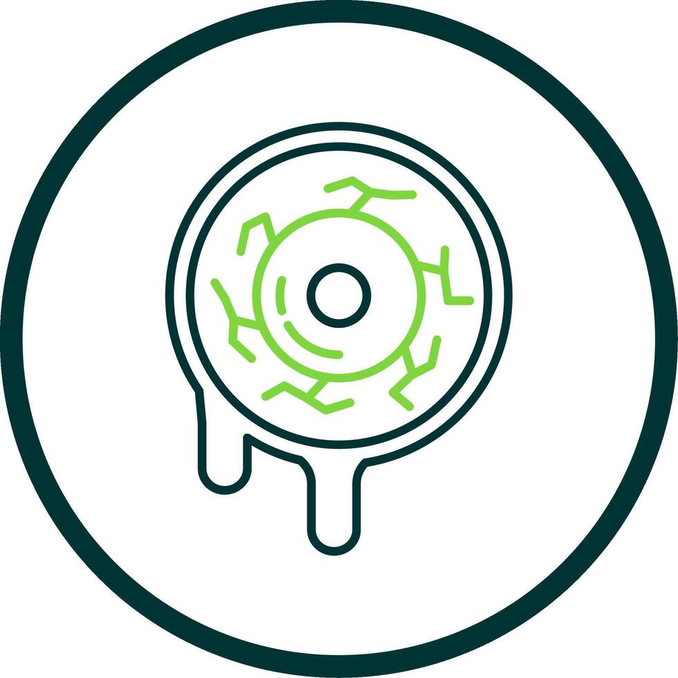 Eyes Line Circle Icon vector