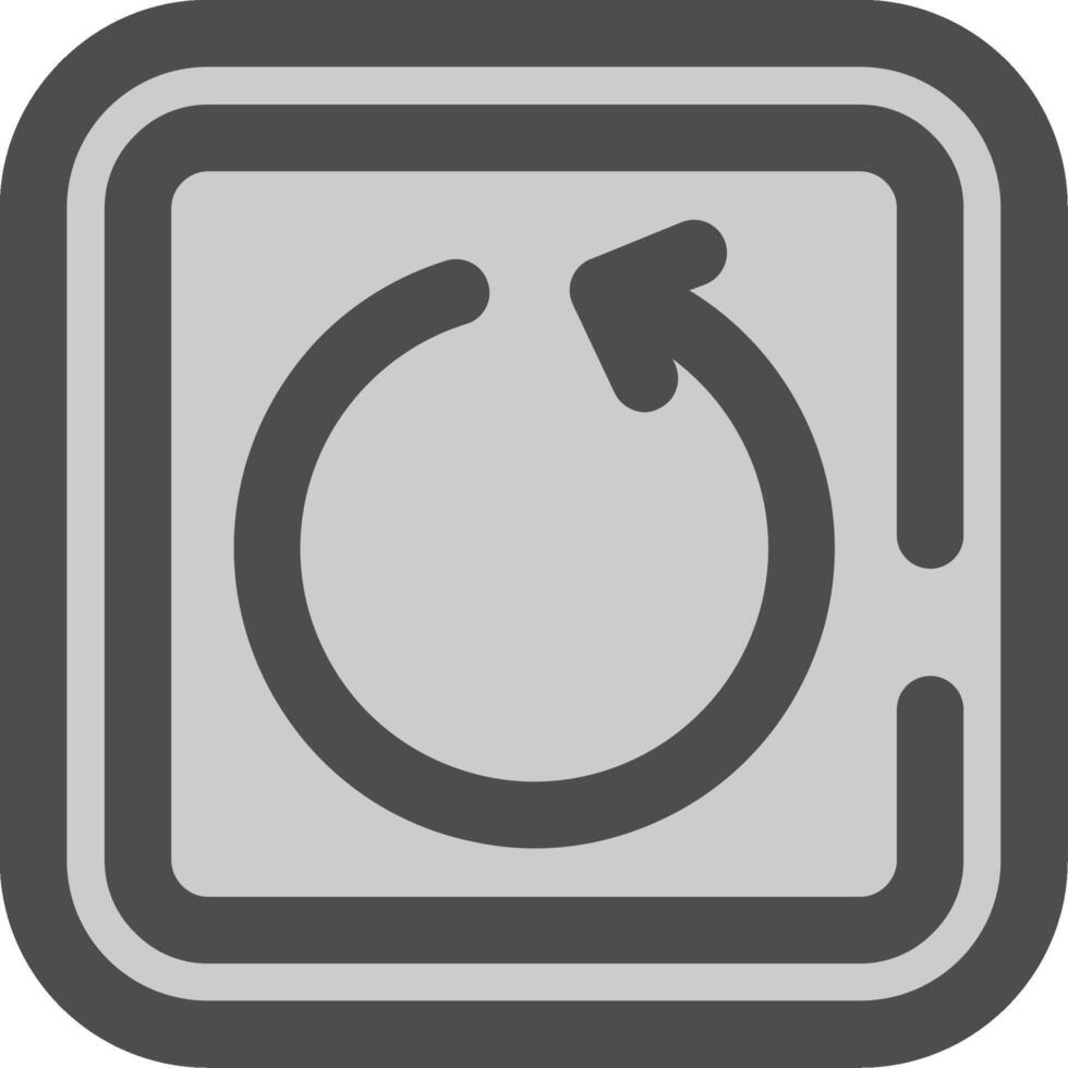 Undo Line Filled Greyscale Icon vector