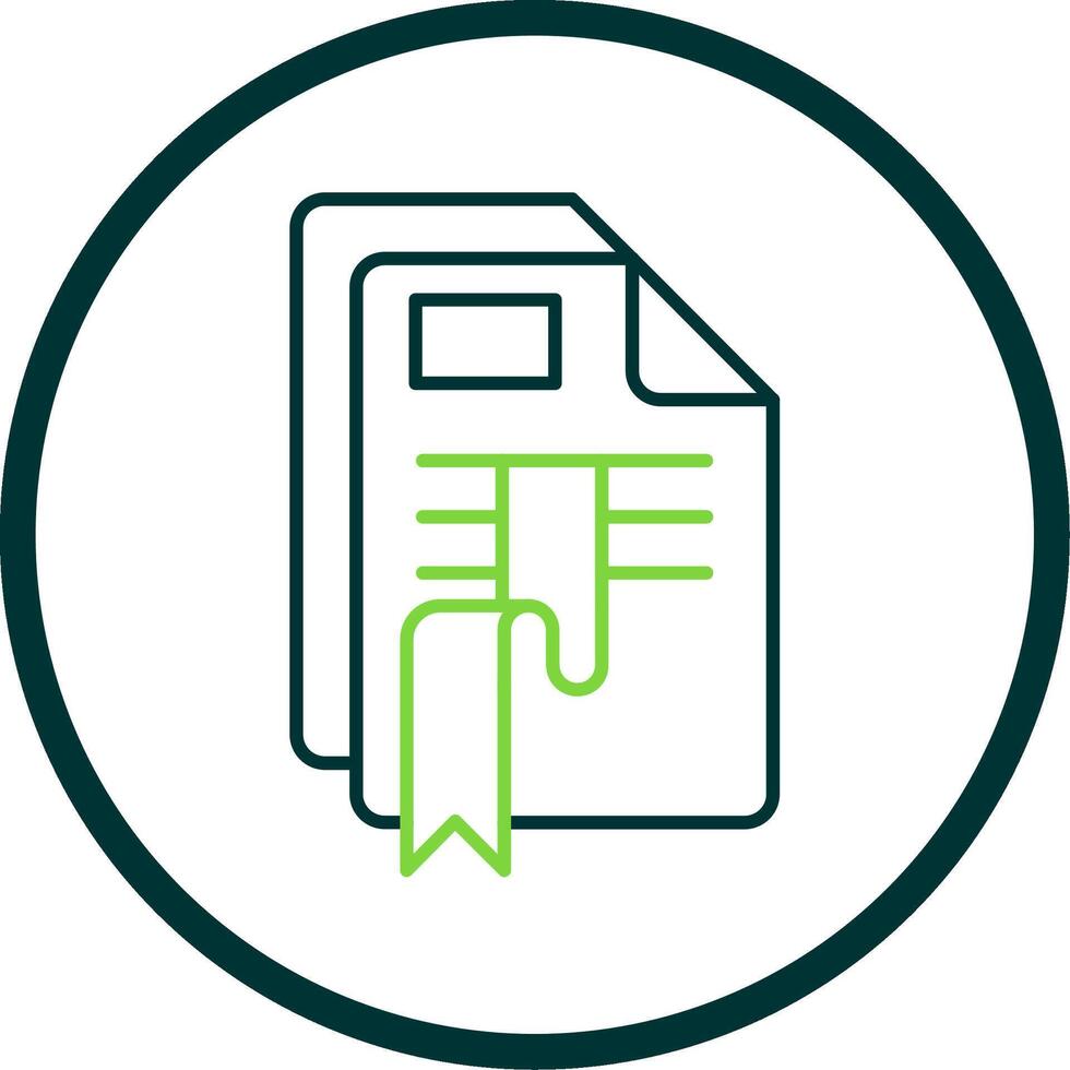 Bookmark Line Circle Icon vector