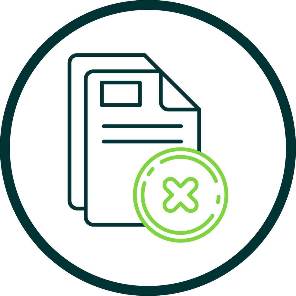 Close Line Circle Icon vector
