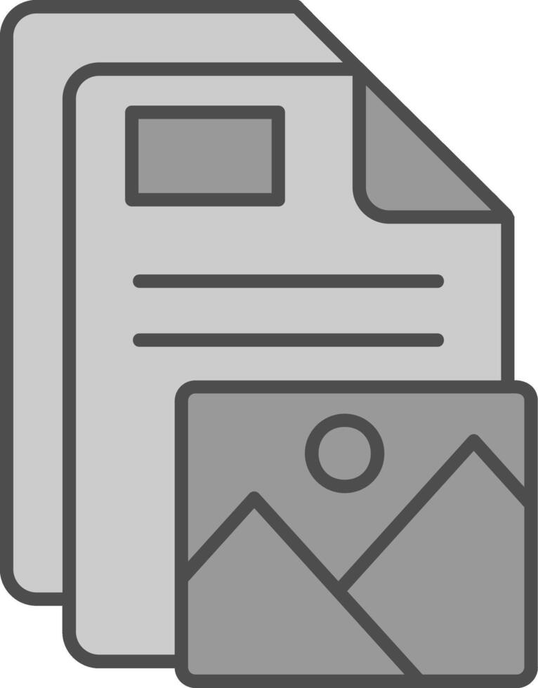 Image Line Filled Greyscale Icon vector