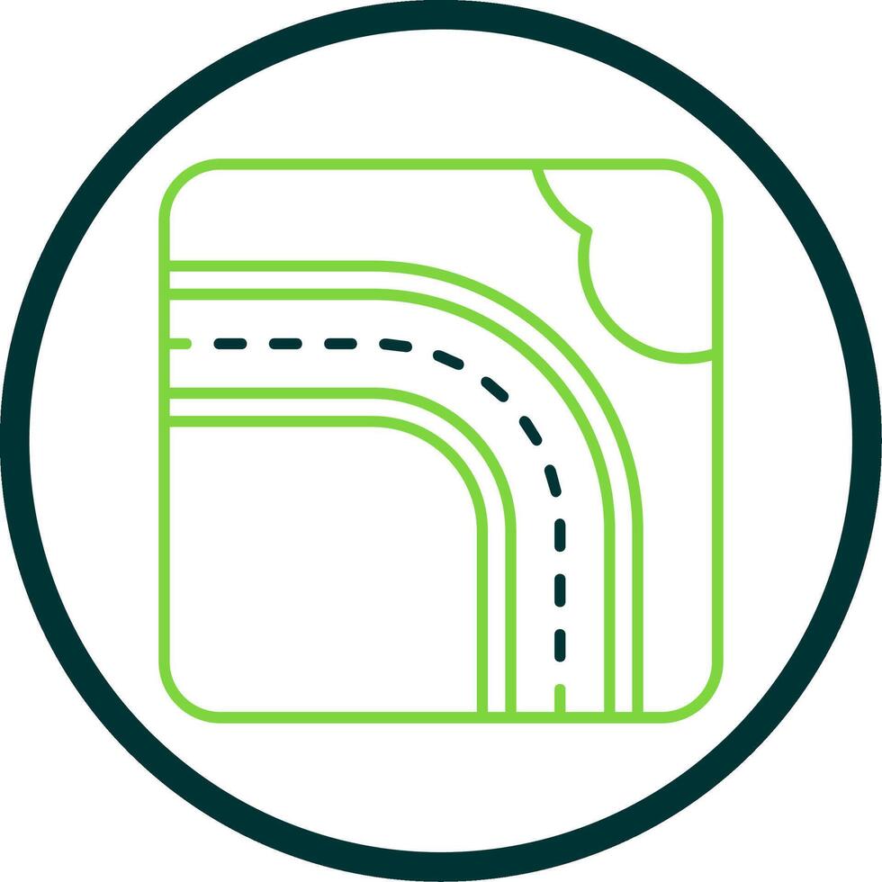 Highway Line Circle Icon vector