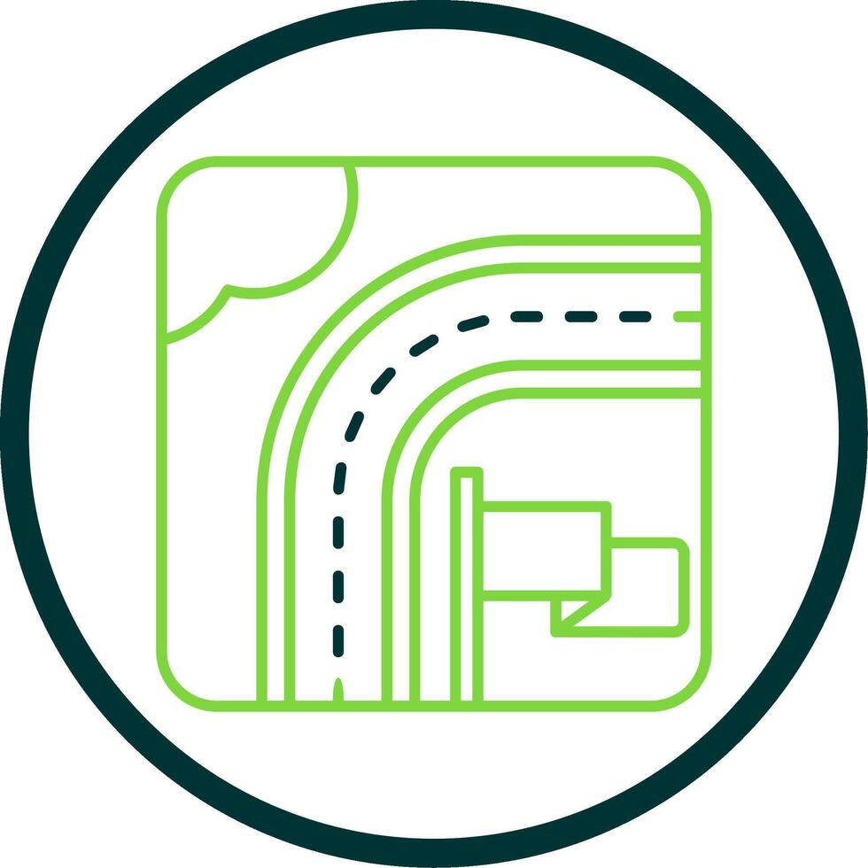Destination Line Circle Icon vector