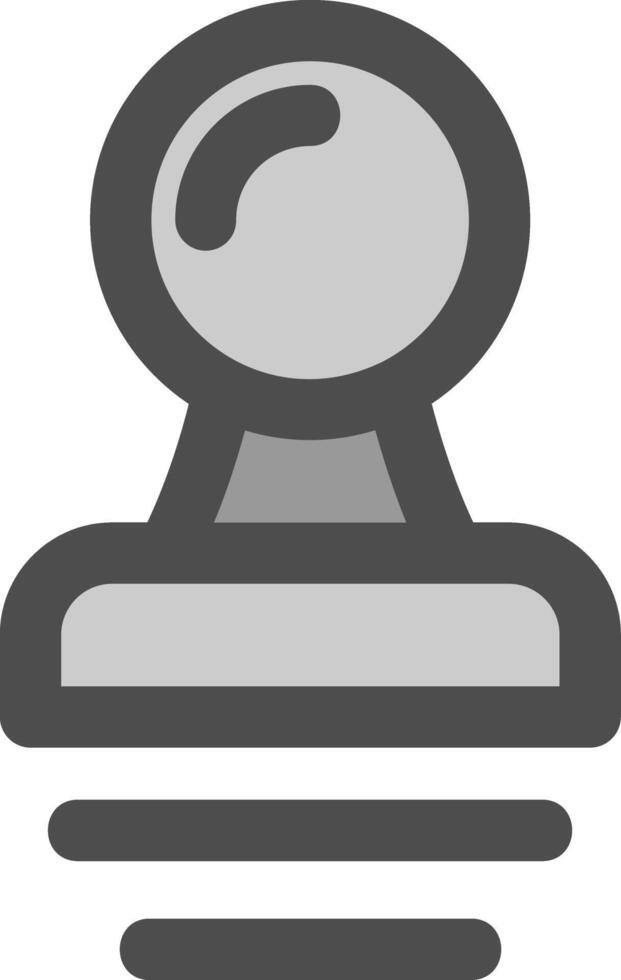 Stamp Line Filled Greyscale Icon vector